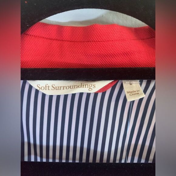 Soft Surroundings Chelsea Blazer Red Size L - Picture 5 of 9